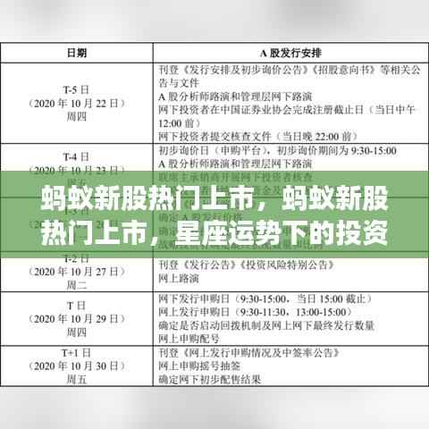 蚂蚁新股热门上市,星座运势下的投资新机遇