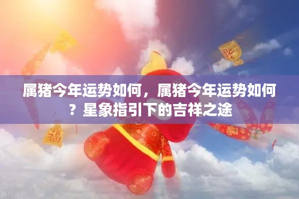 属猪今年运势展望,星象指引下的吉祥之路