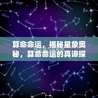 探索命运之谜,星象奥秘与算命真谛的探寻之旅