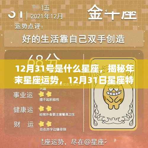 揭秘年末星座运势,12月31日星座特征解读与运势展望