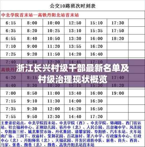 浙江长兴村级干部最新名单及村级治理现状概览