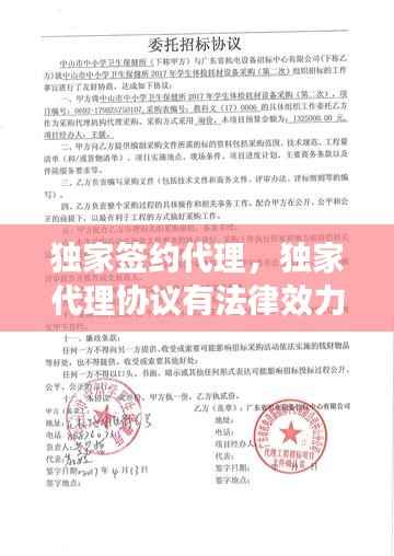 独家签约代理,独家代理协议有法律效力吗