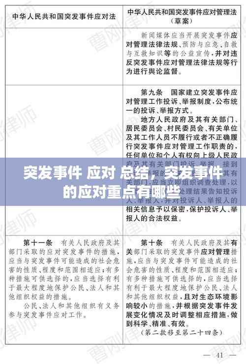 突发事件 应对 总结,突发事件的应对重点有哪些