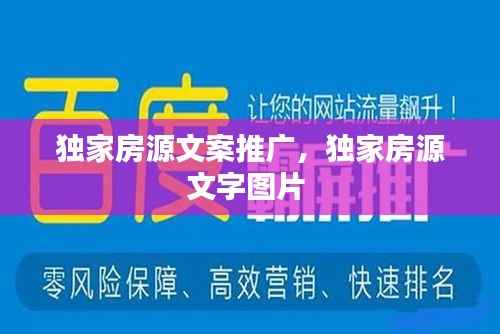 独家房源文案推广,独家房源文字图片