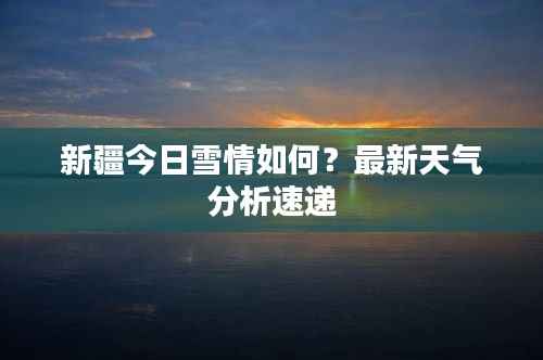新疆今日雪情如何?最新天气分析速递